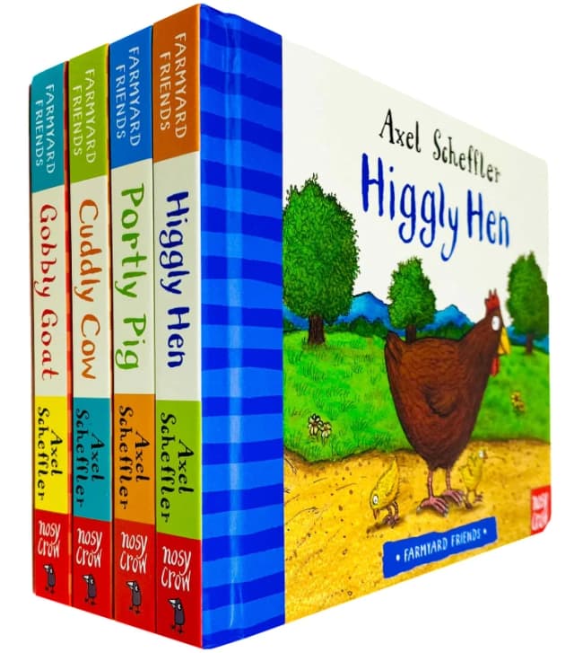 Farmyard Friends Series 4 Books Collection Set by Axel Scheffler (Higgly Hen) Boardbook Axel Scheffler Books