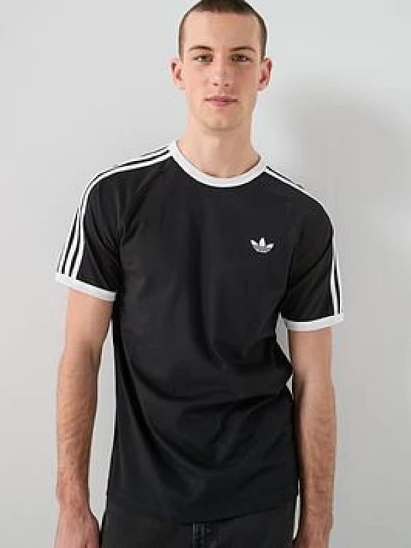 adidas Originals Mens 3 Stripes T-Shirt Black male L