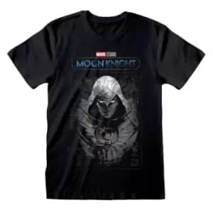 Moon Knight - Logo Unisex Large T-Shirt - Black