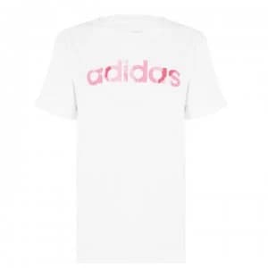 adidas Camo Boyfriend T Shirt Ladies - White