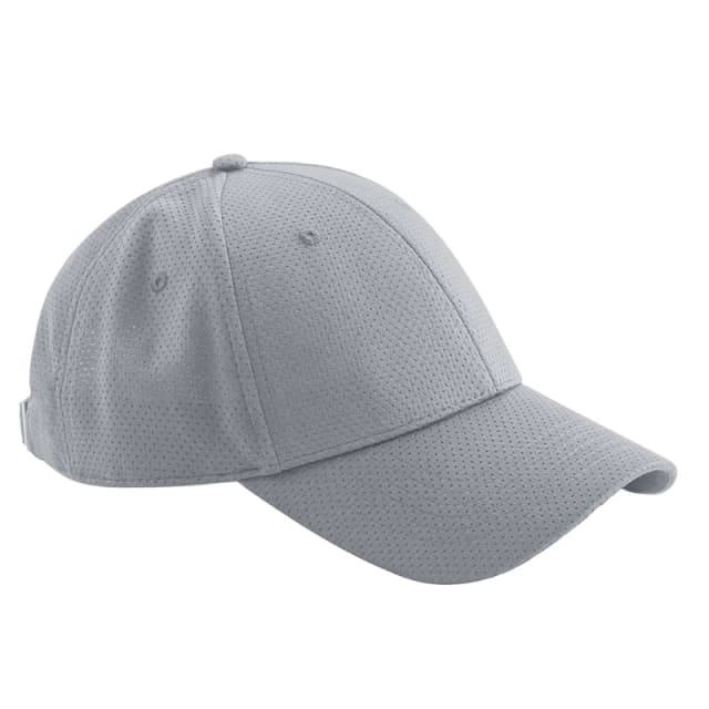 Beechfield Beechfield Men Air-Mesh 6 Panel Baseball Cap in Light Grey Light Grey One Size Male 5063417930600