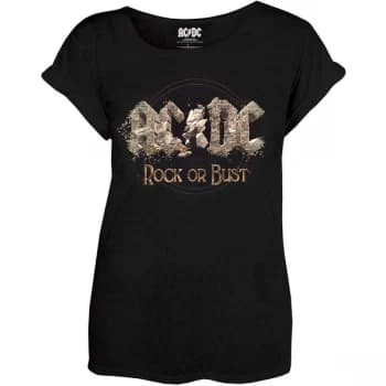 AC/DC - Rock or Bust Ladies Large T-Shirt - Black