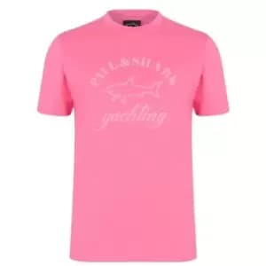 Paul And Shark Tonal Printed T Shirt - Pink