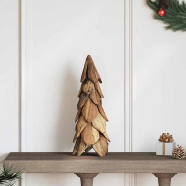 Vidaxl Christmas Tree With Stand Brown 50 Cm Solid Teak Wood
