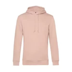 B&C Mens Organic Hooded Sweater (M) (Soft Rose)