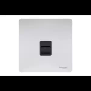 Schneider USFP 1G Telephone Secondary Socket Black Insert Polished Chrome - GU7462BPC