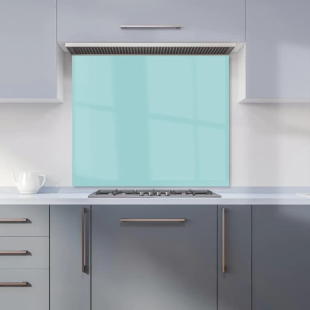 Warren Reed - Designer Tiffany Blue Kitchen Splashback Size: 600mm x 750mm Blue Unisex 600mm x 750mm