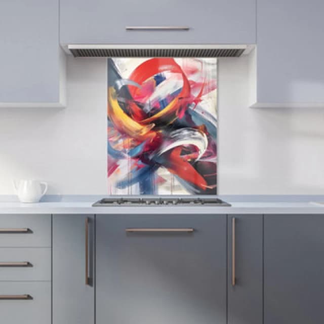 Warren Reed Designer Swirling Symphony Of Colours Kitchen Splashback