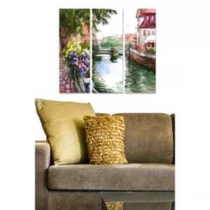 MDF289659725 Multicolor Decorative MDF Painting (3 Pieces)