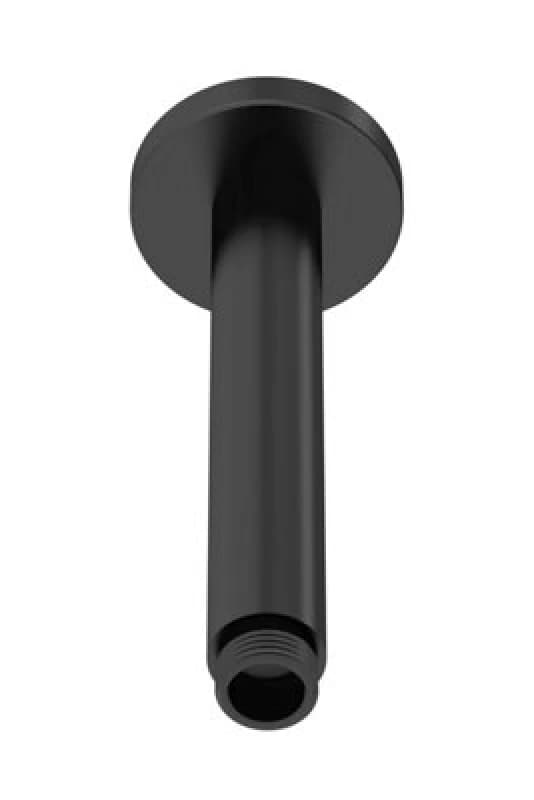 Balterley Round Ceiling Mount Shower Arm Matt Black 150mm Black