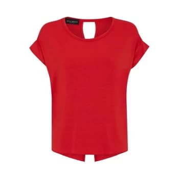 James Lakeland Key Hole Back Tee - Red