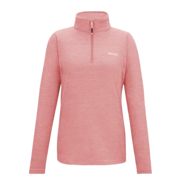 Regatta Womens Sweethart Marl Half Zip Walking Fleece in Peach Size: 10 Peach Female 10