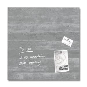 Sigel Magnetic Glass Board artverum 48x48 Fairfaced Concrete