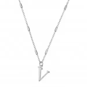 Iconic Initial V Silver Necklace SNCC4040V
