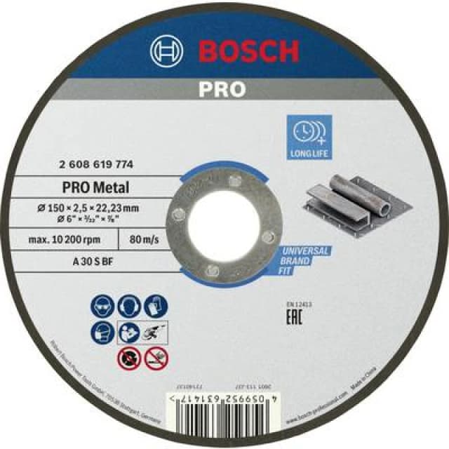 Bosch Accessories Bosch Accessories Standard for Metal 2608619774 Cutting disc (straight) 150 mm Metal 2608619774