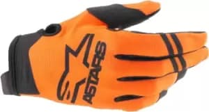 Alpinestars Radar Youth Motocross Gloves, black-orange Size M black-orange, Size M