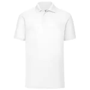 Fruit Of The Loom Mens 65/35 Pique Short Sleeve Polo Shirt (3XL) (White)