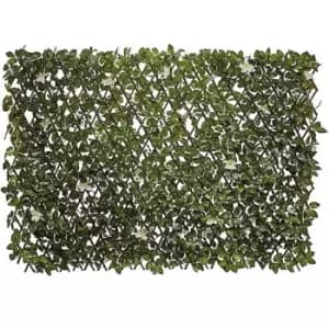 Garden Gear White Flower Folding Hedge Trellis 1x2m