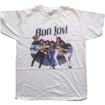 Bon Jovi - Breakout Unisex Large T-Shirt - White