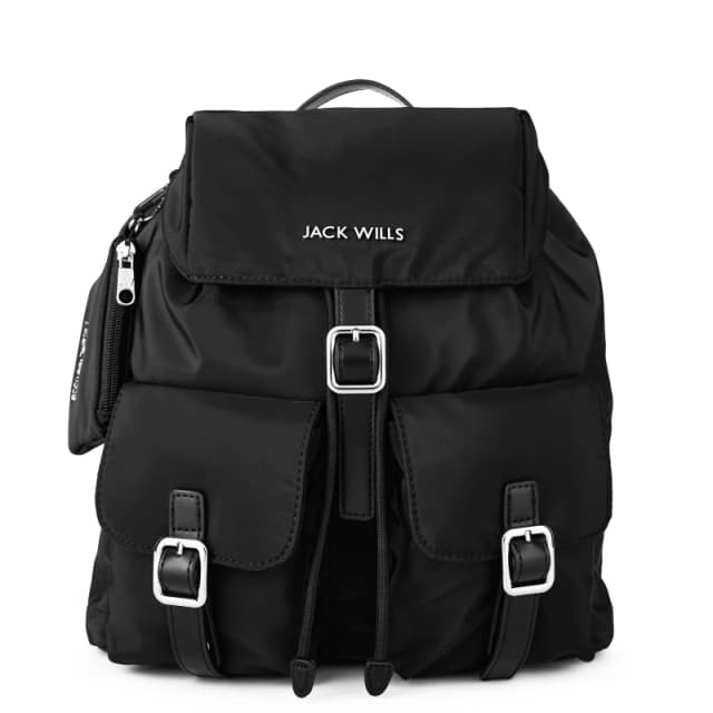 Jack Wills Drawstring Buckle Backpack - Black One Size