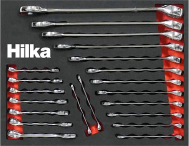 Hilka Hilka - spanner set 21PC offset combination metric eva foam tray 6-26MM 16102102 16102102