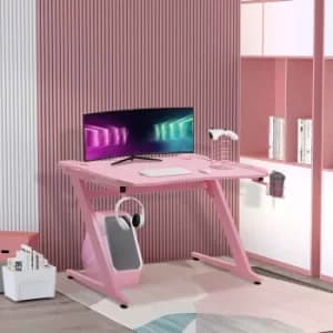 Cassidy Z Frame Gaming Desk 122cm, Pink