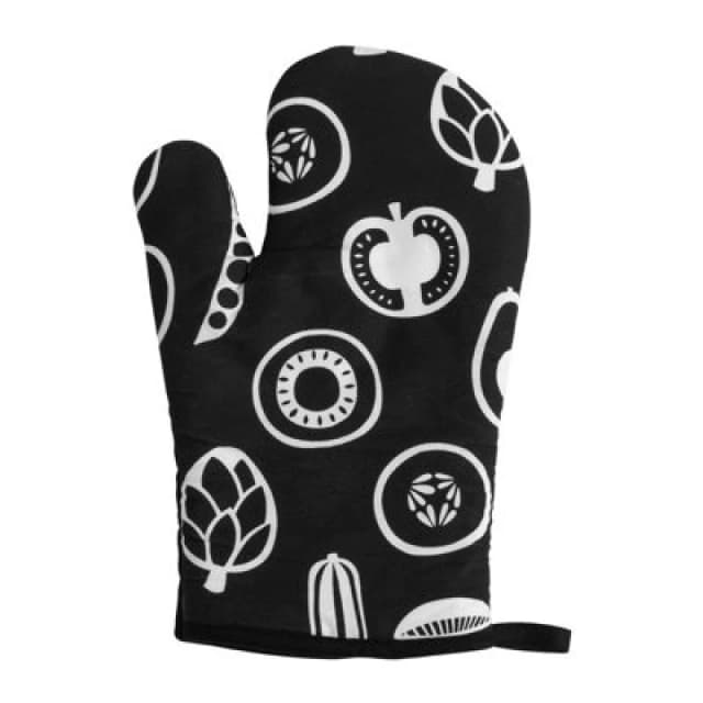 Premier Housewares Besa Single Oven Glove Quilted and Heat Resistant Black