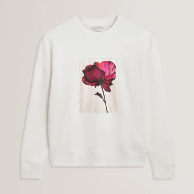 Ted Baker Ted FloralPatch Swt Ld62 Ivory female 8 (XS)