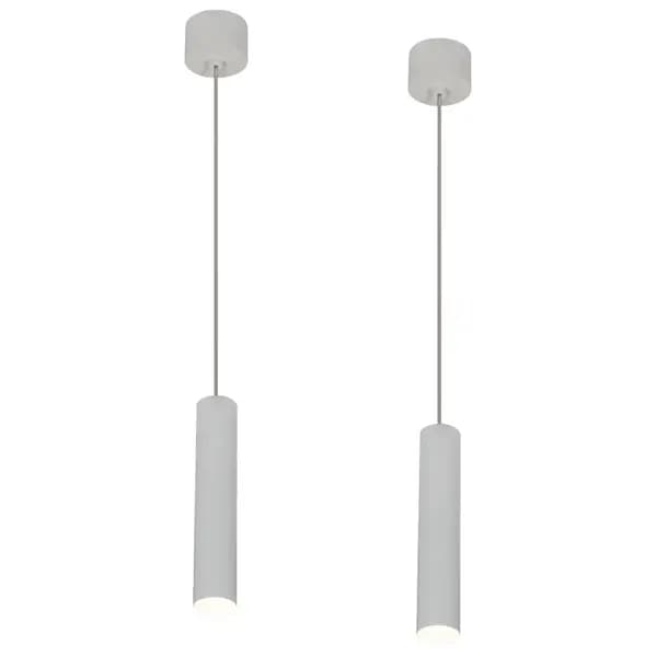 4lite 4lite Die-Cast Aluminium 3K Modern Slim 7W LED Pendant Light - White (Pack of 2) 4L1/5303x2