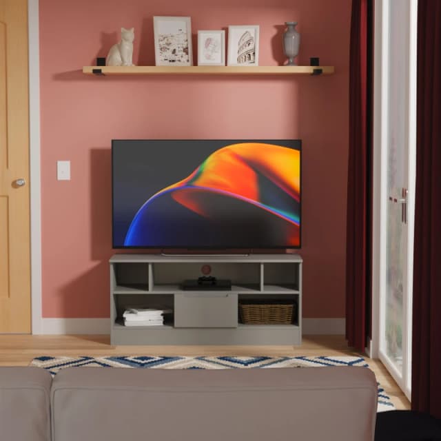 Welcome Furniture Ltd Milan 1 Drawer TV & Media Unit in Dusk Grey - Ready Assembled, Grey MIL210DGDG