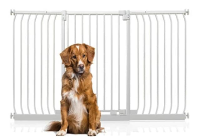 Bettacare Extra Tall Elite Dog Gate, 170Cm - 179Cm, Matt White, Extra Tall 96.8Cm In Height, Pressure Fit Pet Gate