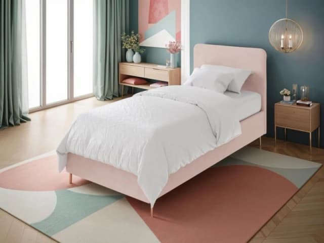 GFW Chiswick Soft Pink Ottoman Bed Frame - 3ft Single
