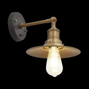 Industville Brooklyn Flat Wall Light - 8" Brass / Brass