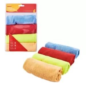 Amtech Multi Purpose Microfibre Cleaning Cloths (4 Pack)