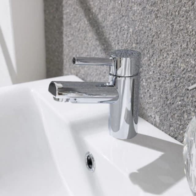 Nes Home Contemporary Bathroom Chrome Basin Sink Single Lever Mixer Tap Silver unisex
