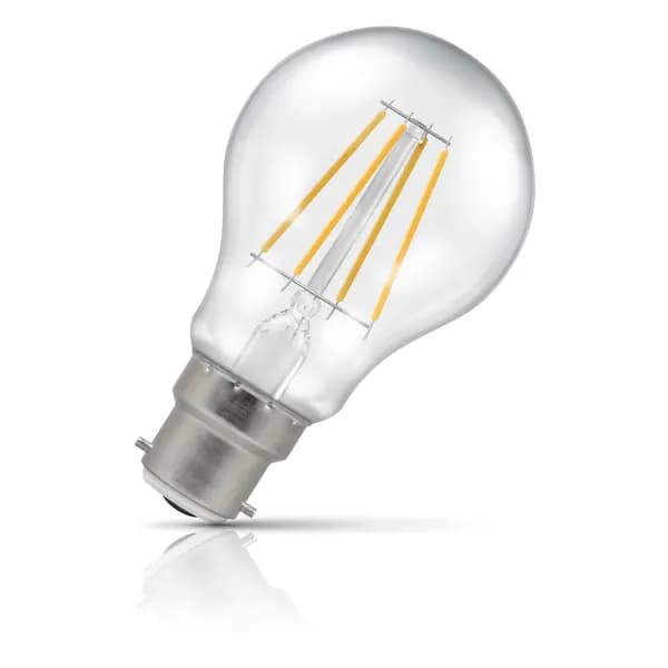 Crompton Lamps LED GLS 7.5W B22 Dimmable Filament Cool White Clear (60W Eqv)