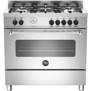 Bertazzoni MAS90-5-MFE-S-XE Master Series 90cm Single Oven Dual Fuel Range Cooker - Stainless Steel