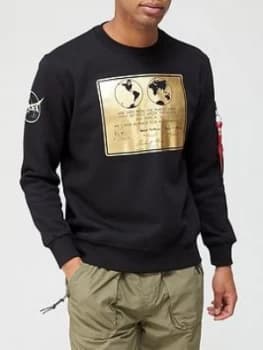 Alpha Industries Lunar Metallic Plaque Sweatshirt - Black