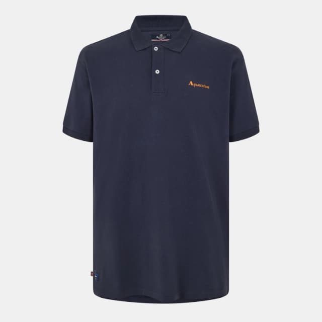 Aquascutum Mens Short-Sleeve Polo Navy male Medium