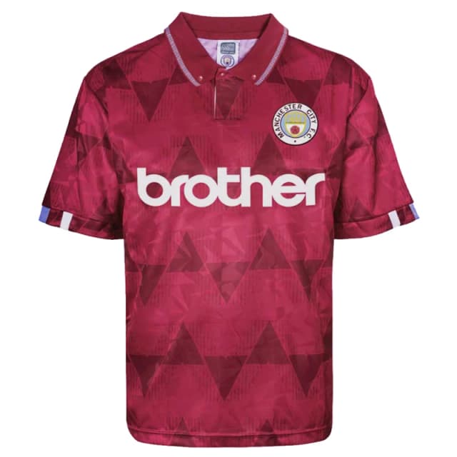 Score Draw Manchester City 1989 Away Retro Football Shirt MANC89APYSS-S S Mens Sportswear