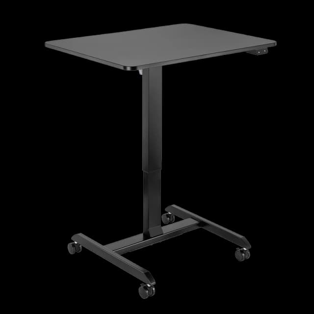 LogiLink Sit-stand workstation. single-motor. w/casters. black