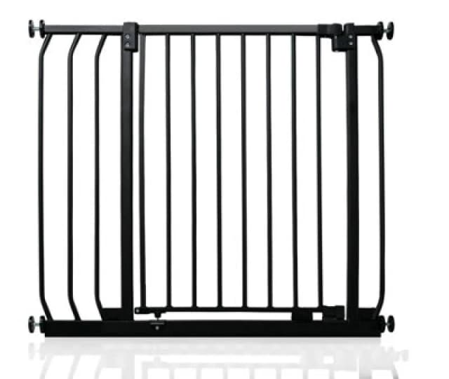Safetots Elite Pressure Safety Gate, 80Cm - 89Cm, Matt Black, Pressure Fit Stair Gate