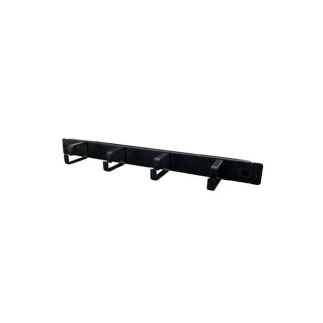 FDL PUSH-FIT 4 RING 19" CABLE MANAGEMENT BAR - BLACK - 1U