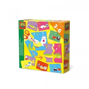 SES Creative - Childrens I Learn to Use Scissors Animal Puzzle Set (Multi-colour)