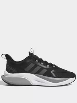 adidas Sportswear Alphabounce+ Sustainable Bounce Lifestyle Running Trainers, Black/Grey, Size 10, Men