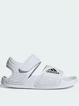 adidas Kids Adilette Sandal, White/Black, Size 1