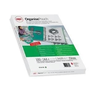 Original GBC A4 Organise Laminating Pouches Glossy 250 Micron Pack of 100 Pouches