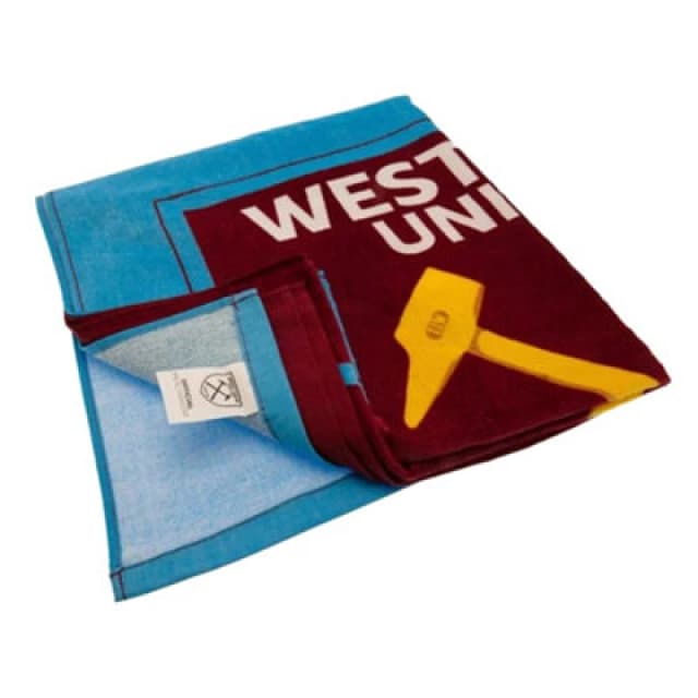 West Ham United FC West Ham United FC Crest Beach Towel in Maroon Maroon One Size Unisex 5063806397861