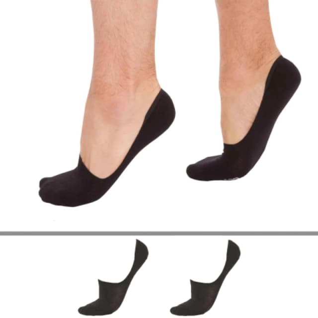 DIM 2-Pack of Invisible Liner Socks - Black 39/42