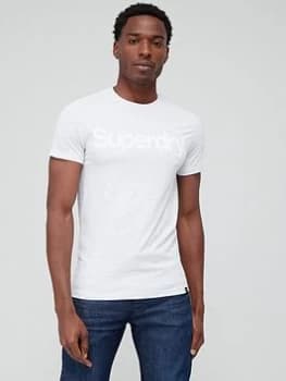 Superdry Core Logo T-Shirt - Grey Marl , Grey Marl, Size 2XL, Men